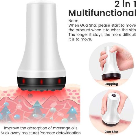 ventouse Lectrique-blanc, Masseur Gua Sha, Ventouse Anti-cellulite Cellublue Massage,favorise La Circulation Sanguine, Dtendez-vous Et Soulagez Le (1/5)