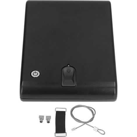 Coffre-fort à empreintes digitales, coffre-fort Portable en acier à accès rapide pour voiture avec corde de sécurité pour objets de valeur (1/5)