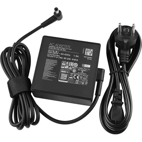 90W Chargeur Compatible avec ASUS A19-090P2A K55D K55N K55VD K55VM F75A F75VD F75VB A55D A55DE A55DR A55VD X54C R704 R704A R704VB R704VC R704VD K75VJ N73SV X53E X53Z (Non compatible avec 4,5 × 3,0 mm) (1/5)