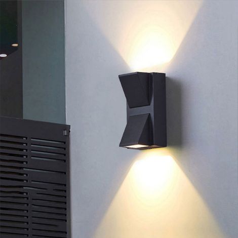 Applique Murale Extérieure - LED 3000K IP44 - Plastique Technique - 8 x 6,5 x 14 cm - Pour Porche Porte Entrée Jardin - 1 Pièce (1/5)