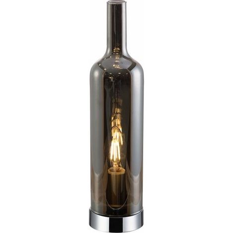 Lampada da tavolo Bottle fumé grigia 1xE14 40W Reality