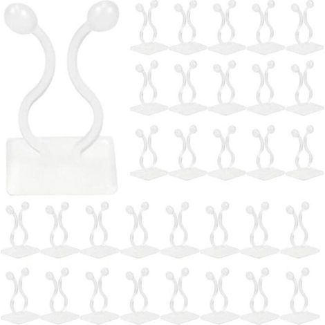 Stützklammern für Kletterpflanzen, 50 Stück, selbstklebende Haken zur Wandmontage für Kletterpflanzen, Heimdekoration (weiß) (1/4)
