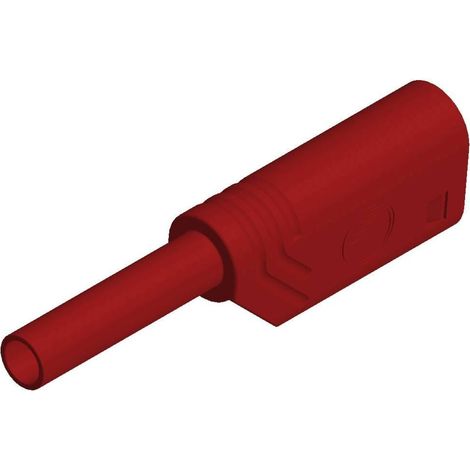 Sks-Hirschmann Ficha banana macho de seguridad roja