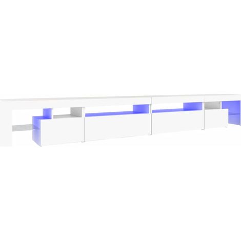 vidaXL TV Cabinet with LED Lights White 290x36,5x40 cm