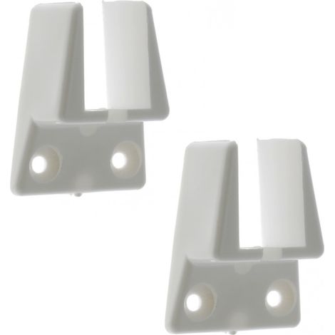 2x Support entre-murs en PVC blanc pour tringle à rideau 24 x 16mm Accessoire Volet roulant Maintien Fenêtre Baie vitrée Ouverture Fermeture (1/3)