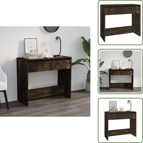 Konsolentisch Räuchereiche 89x41x76,5 cm Holzwerkstoff - Konsolentisch - Wohnzimmermöbel - Flurtisch - Beistelltisch - Holzmöbel (1/5)
