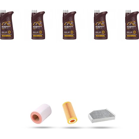Kit tagliando 3 FILTRI e 7L OLIO compatibile con Bmw serie 5 (G30,G31,F90) 540i 265kw dal 2017 (1/4)