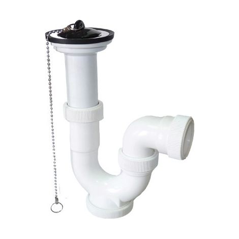 Ausziehbarer gebogener Siphon mit Ventil 11/2 06521 cis (1/2)