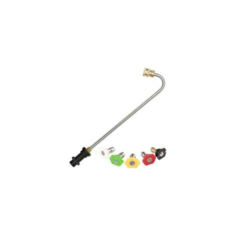 Outils nettoyage gouttière pour Karcher K2 K3 K4 K5 K6 K7 - Lance d'extension gouttière avec 5 buses pulvérisation pour nettoyeur haute pression, balai, nettoyeur de sous-carrosserie (forme de U)