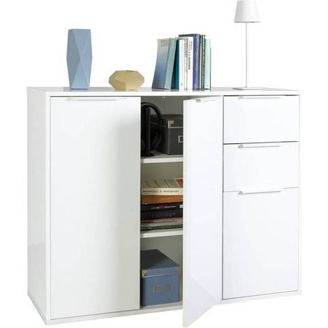 MOBILE 3A+2C CM 106X35X87H BIANCO/BIANCO LUC.