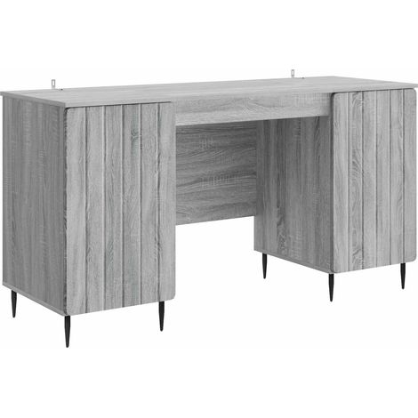 Schreibtisch Graues Sonoma 142,5 x 50 x 75 cm Holzwerkstoff vidaXL