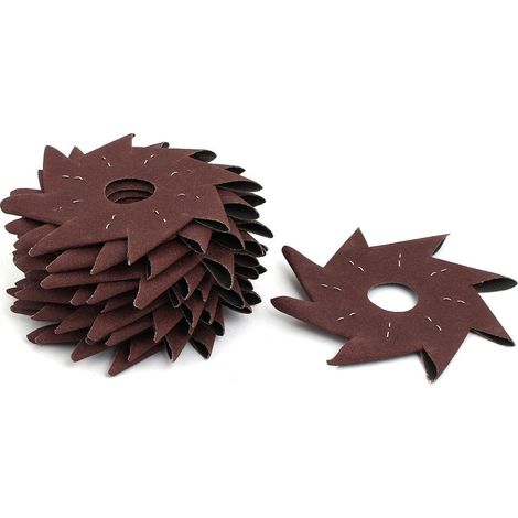 120 Körner 5'' Pinwheel Shaped Achteckiges Schleifpapier Polierwerkzeug 15st