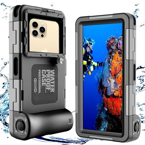 Custodia subacquea professionale per telefono, custodia impermeabile per smartphone, custodia protettiva subacquea IPX8 per telefono, custodia protettiva subacquea per iPhone, Samsung, Huawei, LG, Goo (1/5)