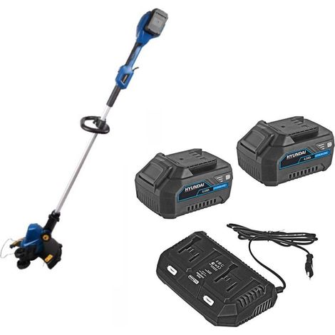 Decespugliatore a Batteria 2x40v 4ah Litio + Caric. Hyundai 25220 300mm in Kit