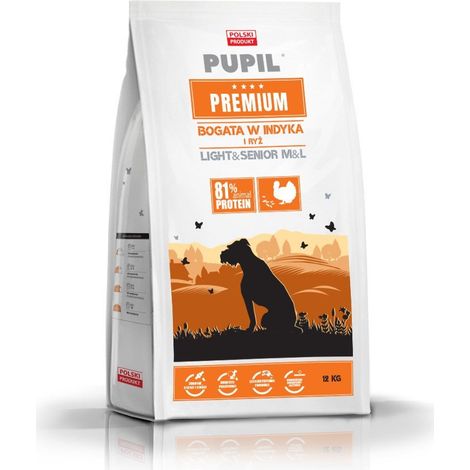 PUPIL PREMIUM M&L Light&Senior bogata w Indyka 12kg (1/4)