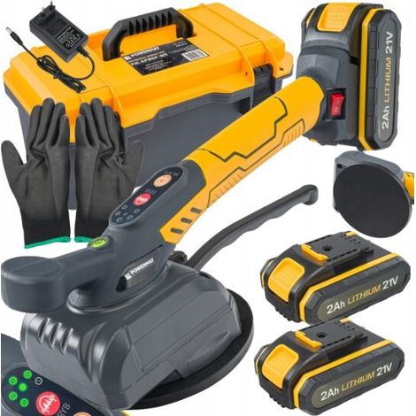Elektrische Fliesenmaschine 2xAkku 21V 2Ah Automatische Fliesenwerkzeug Fliesenleger Fliesen Maschine Wandfliesenmaschine Fliesenvibrator Saugnapfes