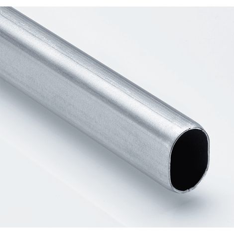 Hettich Schrankrohr 22x15 oval Laenge 2000mm Stahl verzinkt