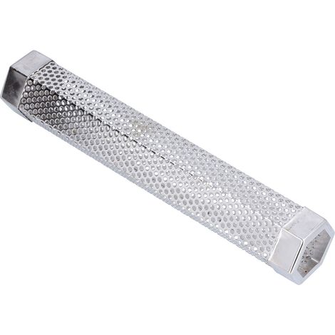 Tube fumoir en acier inoxydable 304, portable, hexagonal, stable, générateur de fumée pour barbecue, fumage à chaud et à froid des aliments grillés, 30,6 x 5 cm (12 pouces) (1/5)