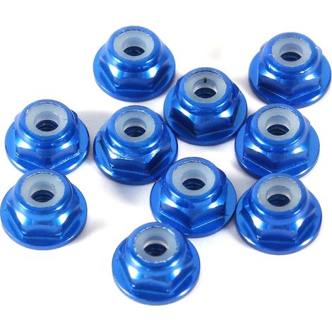 10Pcs M2 Nylon Insert SelfLock Aluminum Nuts Hex Lock Nut Royal Blue