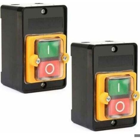 Interrupteur A Bouton-Poussoir - AC 220V 380V 10A - Pour Machines Industrielles - 2 Pièces
