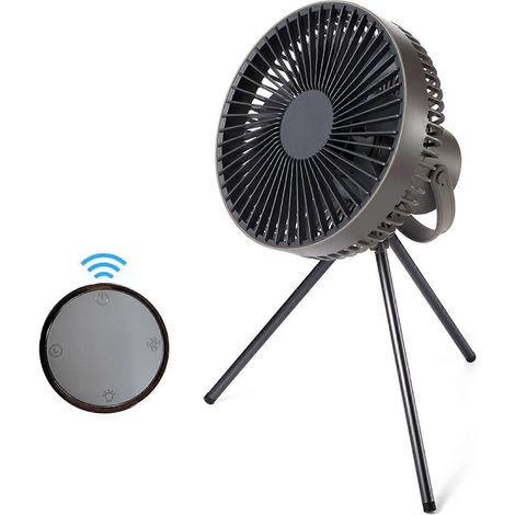Ventilateur suspendu rechargeable USB de 7,8 pouces avec télécommande, ventilateur de plafond pour tente