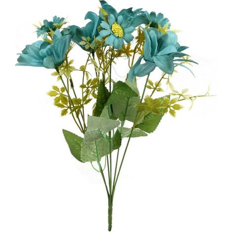 Strauß aus 7 Gänseblümchen, 36 cm, blau (1/3)