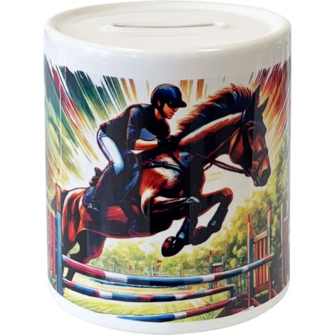 Tirelire en céramique équitation (1/2)