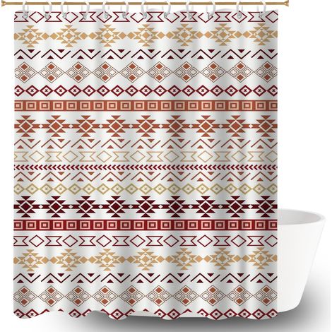 Rideau polyester pour douche 180x180 dessin protection douche pour famille nombreuse (1/5)