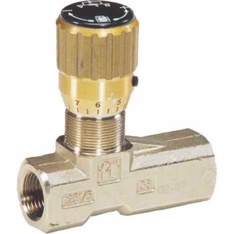 Regolatore di flusso unidirezionale da 1/2" in ottone (1/4)
