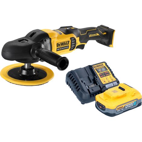 Pulidora excéntrica a batería DeWalt DCM 849 H1 18 V 180 mm sin escobillas + 1 batería Powerstack de 5,0 Ah + cargador (1/3)