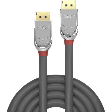 Câble de raccordement LINDY DisplayPort Fiche mâle DisplayPort, Fiche mâle DisplayPort 1.00 m gris 36301 Câble DisplayP (1/3)