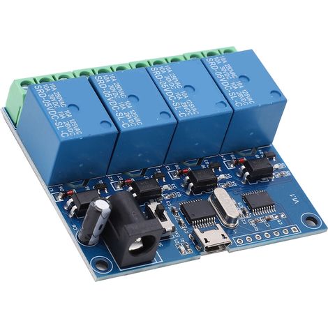 DC5V 4-Kanal-Relaismodul mit USB-Computersteuerung und Hochleistungschip LCUS-4 (1/5)