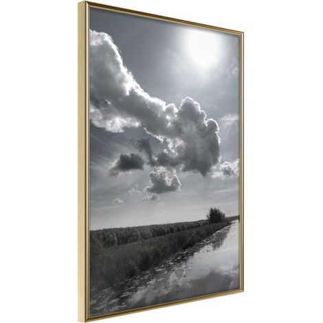 Affiche Murale Encadrée "Scorching Day" 40 x 60 cm Or (1/2)