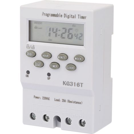 KG316T 220V Programmierbarer digitaler Timer mit automatischer Zeitschaltuhr und Mikrocontroller (1/5)