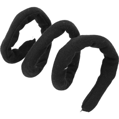 Élastique à cheveux spiralé universel, portable, élégant et délicat, en fil de fer souple, noir (1/5)