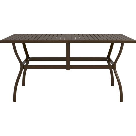 Maison Exclusive - Gartentisch Braun 140x80x72 cm Stahl