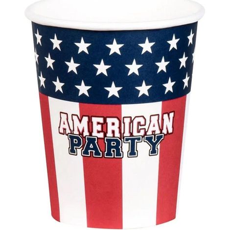 American Party Pappbecher 210 ml 10 Stück