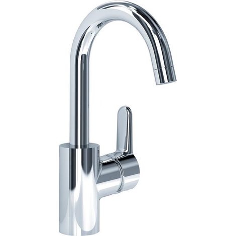 Ideal Standard Grifo de lavabo Connect Blue, sin vaciador, baja presión, con caño alto, Proy. 146mm, Cromado, B9934AA