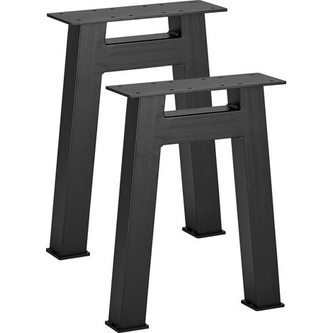 1 Paar (2 Stück) Bankgestelle H-Form Stahl schwarz matt Profil: 50 x 50 mm Höhe: 420 mm Tiefe: 305 mm Tischgestelle Bankuntergestelle Kufengestelle von SOTECH