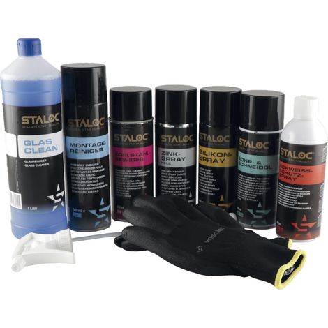 Staloc Schlosser Set zum Bohren, Schweißen und Reinigen mit praktischem Zinkspray Rostschutz, 8-teilig (1/5)