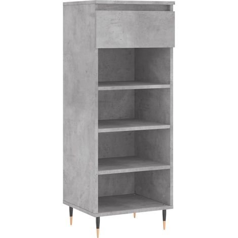 Maison Exclusive - Scarpiera Grigio Cemento 40x36x105 cm in Legno Multistrato