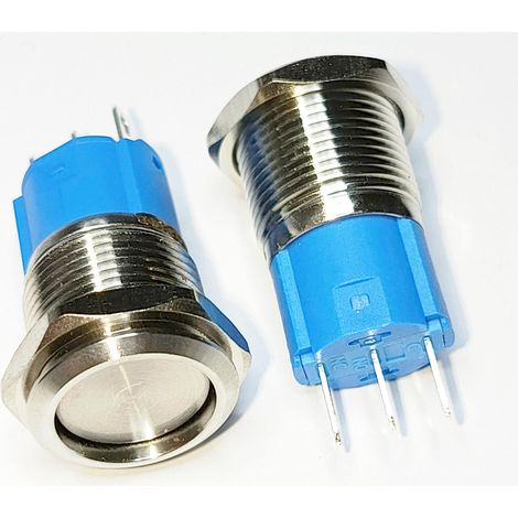 Pulsador antivandálico biestable de 16 mm