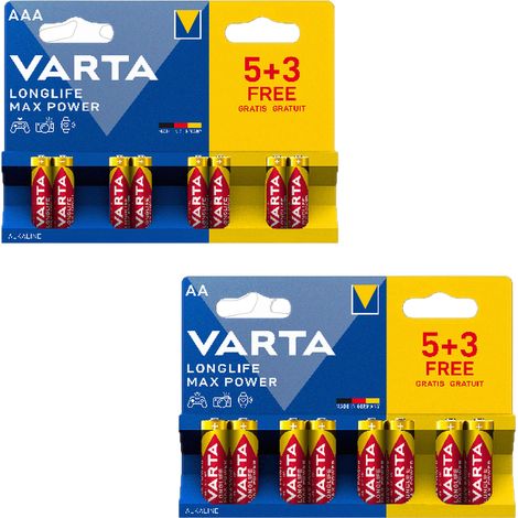 Kit de baterías alcalinas Varta LL MAX para drones (8 pilas AA y 8 pilas AAA) (1/5)
