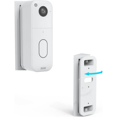 Support de sonnette de porte, angle réglable (0 à 45 degrés) pour sonnette vidéo 2K+ (batterie/filaire fixe), support d'angle réglable, blanc (1/5)