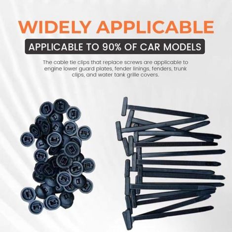 Attache-Câbles - Boucle Zippée en Nylon Résistant aux UV - Pour Organisation de Câbles Automobiles et Industriels - Lot de 100 (1/5)