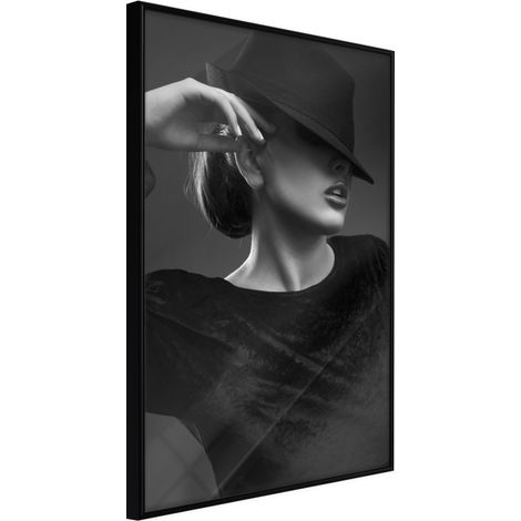 Affiche Murale Encadrée "Coquette" 30 x 42 cm Noir