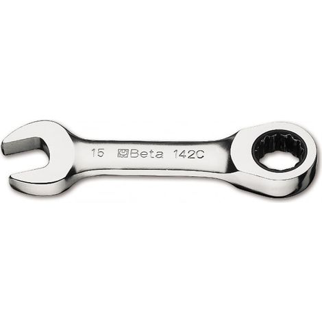 Beta 142C Chiavi a cricchetto combinate corte cromate - 11x11