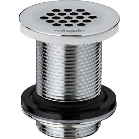 Wirquin – Bonde de lavabo laiton à écoulement libre 19 trous hauteur 75 mm – Installation rapide avec écrou ergonomique – Résistance à la corrosion