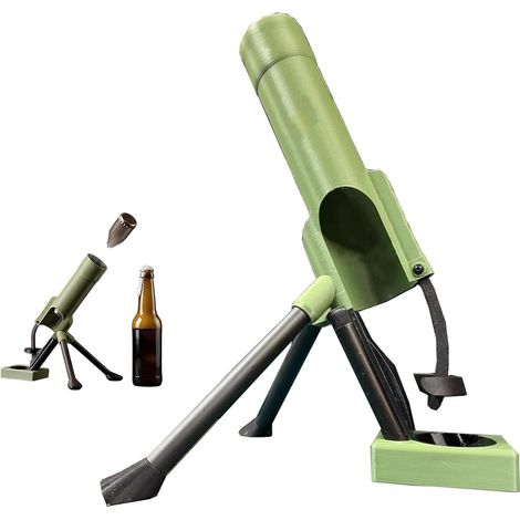Décapsuleur De Mortier, Beer Bottle Opener De Bouteilles De Bière, 51 Mm Décapsuleur De Bière Mains Libres, Lanceur De Bouchons Tactique Pour Maison Fêtes Bars Bureaux Étagères (Vert)