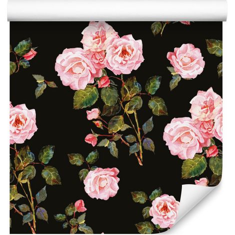 Papel pintado de rosas para salón y dormitorio, 50x1000 cm. (1/5)